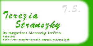 terezia stranszky business card